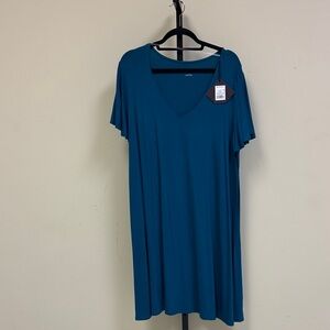 Ava & Viv Teal V-Neck Sleep Shirt